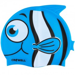 Czepek pływacki silikonowy Crowell Nemo-Jr-nieb