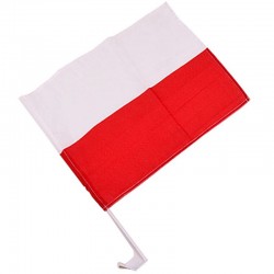 Flaga samochodowa Polska 30x45 cm